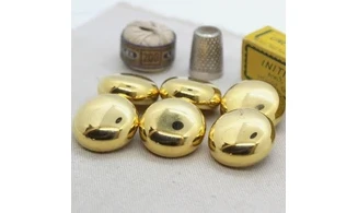 6 Boutons / 27MM / Sphérique doré
