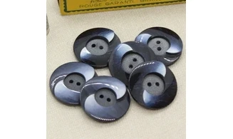 6 Boutons / 27MM / Bleu
