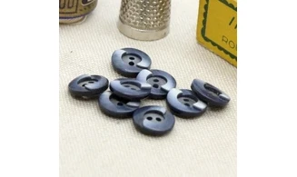 10 Boutons / 14MM / Bleu