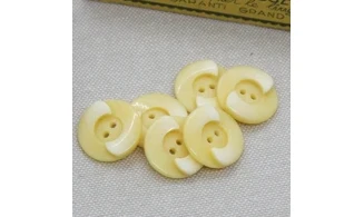 6 Boutons / 18MM / Jaune