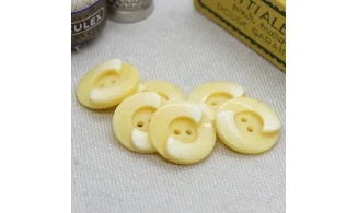 6 Boutons / 18MM / Jaune