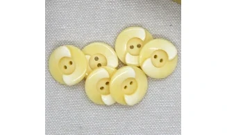 6 Boutons / 18MM / Jaune