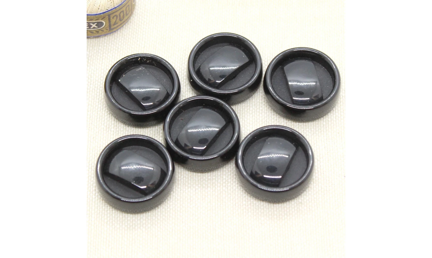 Boutons VINTAGE / 22,5MM / Noir