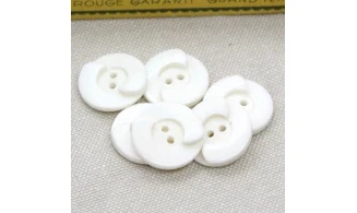 6 Boutons / 18MM / Blanc