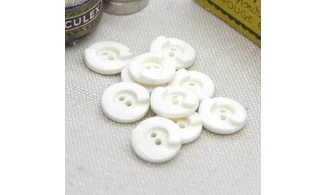 10 Boutons / 12MM / Blanc