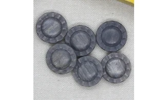 6 Boutons / 22MM / Fleur Gris