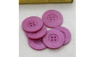 6 Boutons / 27MM / Rose Fushia