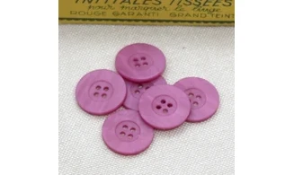 6 Boutons / 18MM / Rose Fushia