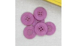 6 Boutons / 18MM / Rose Fushia