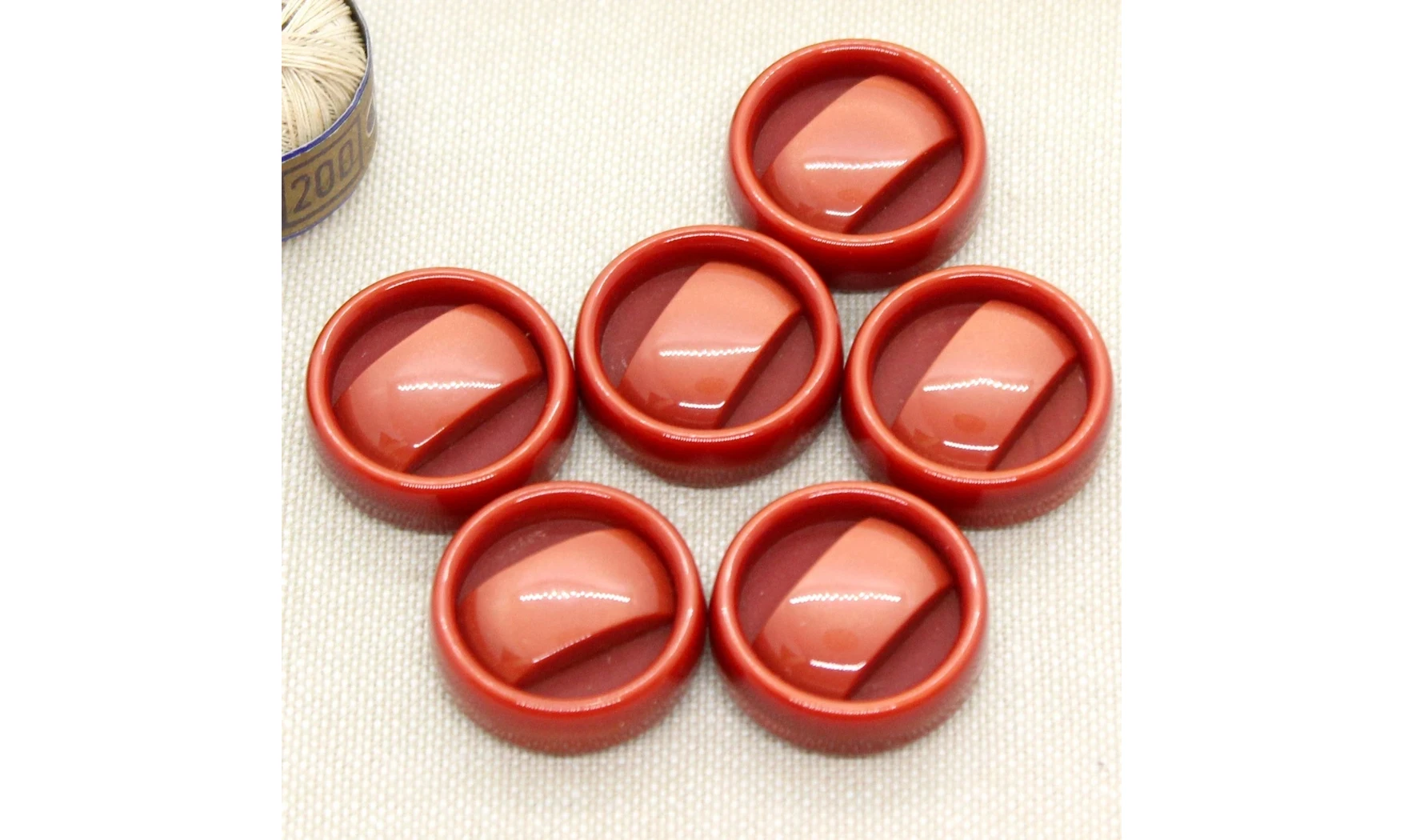 Boutons VINTAGE / 22,5MM / Rouge