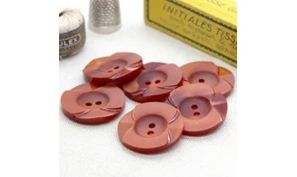 6 Boutons / 28MM / Rouge
