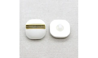 6 Boutons / 20MM / Carré blanc