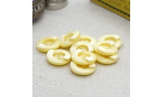 10 Boutons / 12MM / Jaune