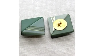 6 Boutons / 29MM / Carré vert