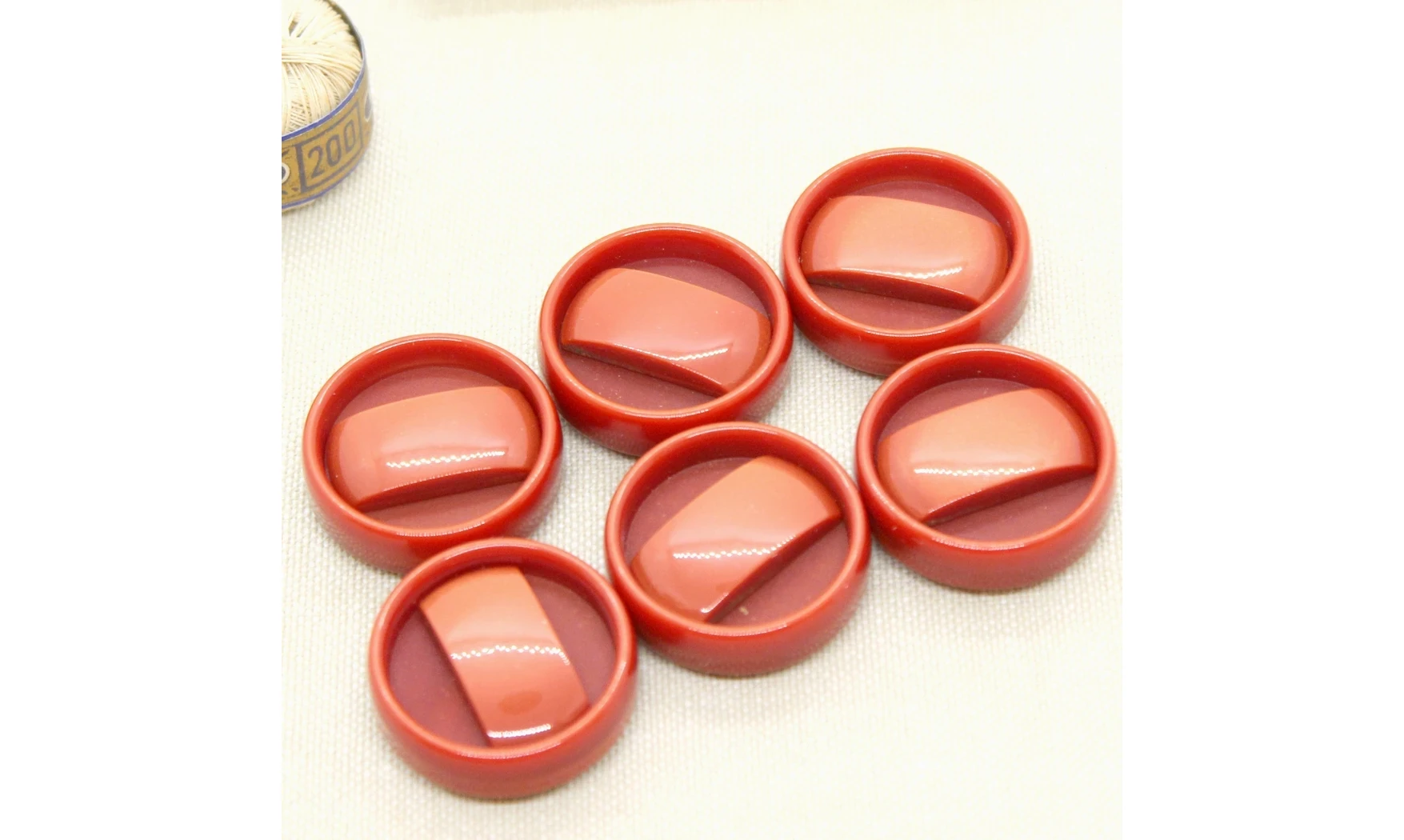Boutons VINTAGE / 27,5MM / Rouge