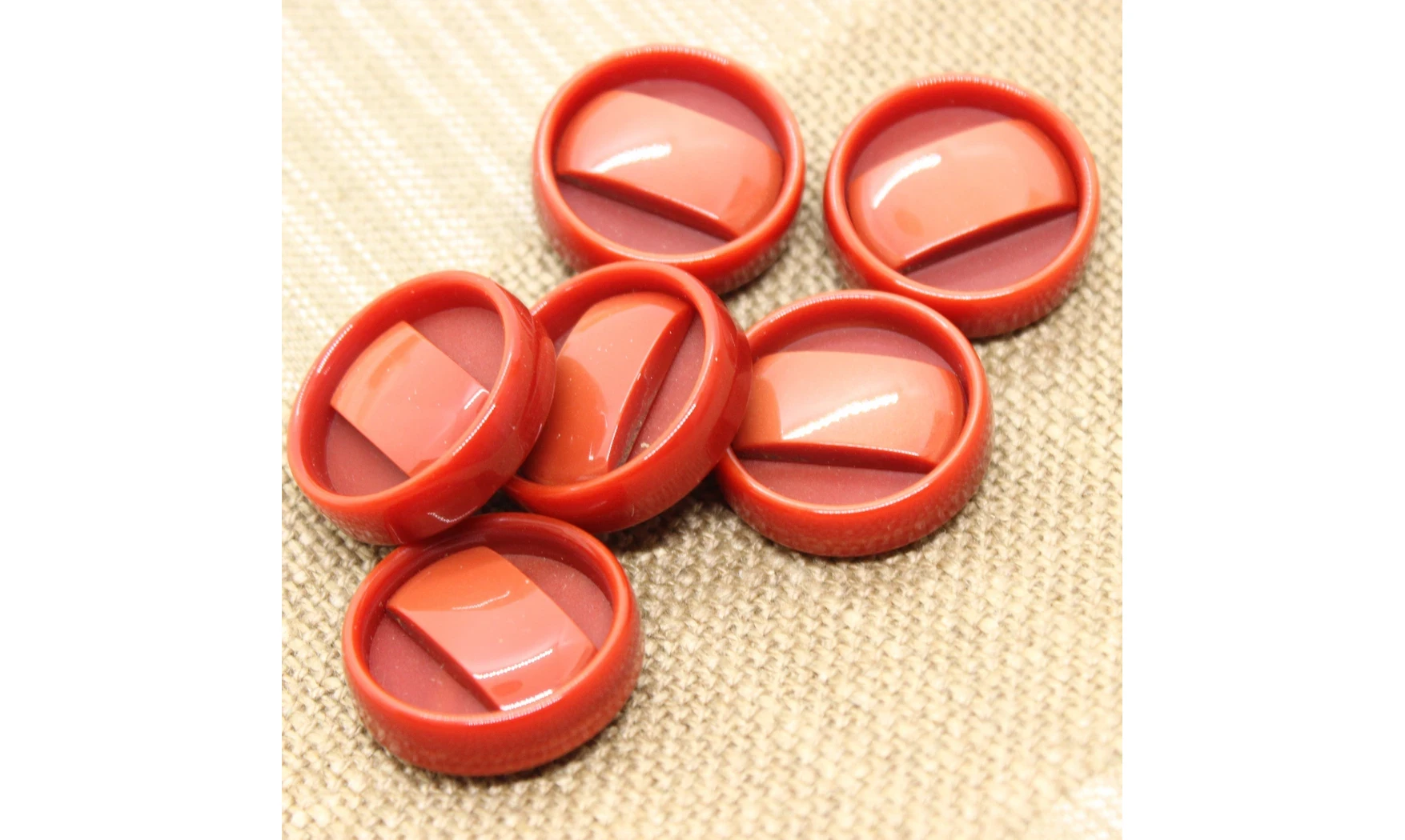 Boutons VINTAGE / 27,5MM / Rouge
