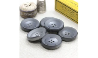 6 Boutons / 28MM / Gris