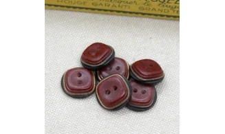 6 Boutons / 15MM / Rouge