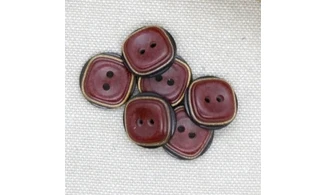6 Boutons / 15MM / Rouge