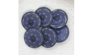 6 Boutons / 22MM / Spirale bleue