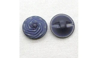 6 Boutons / 22MM / Spirale bleue