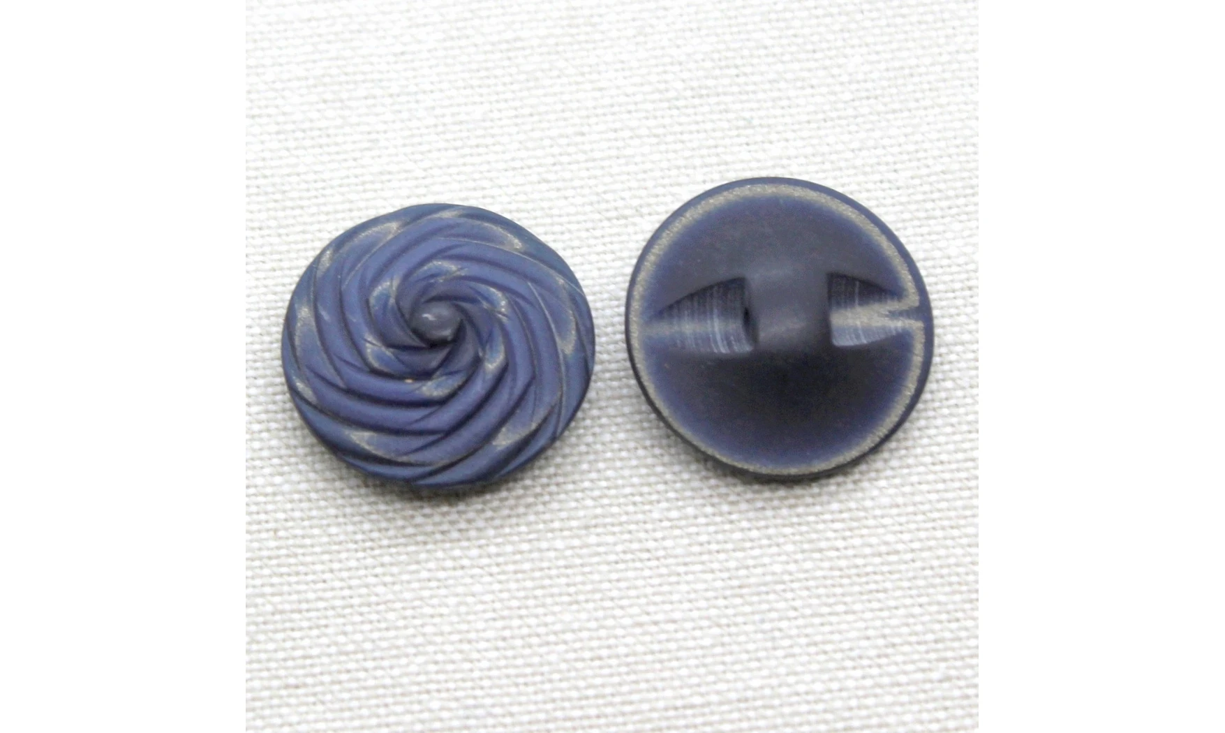6 Boutons / 22MM / Spirale bleue