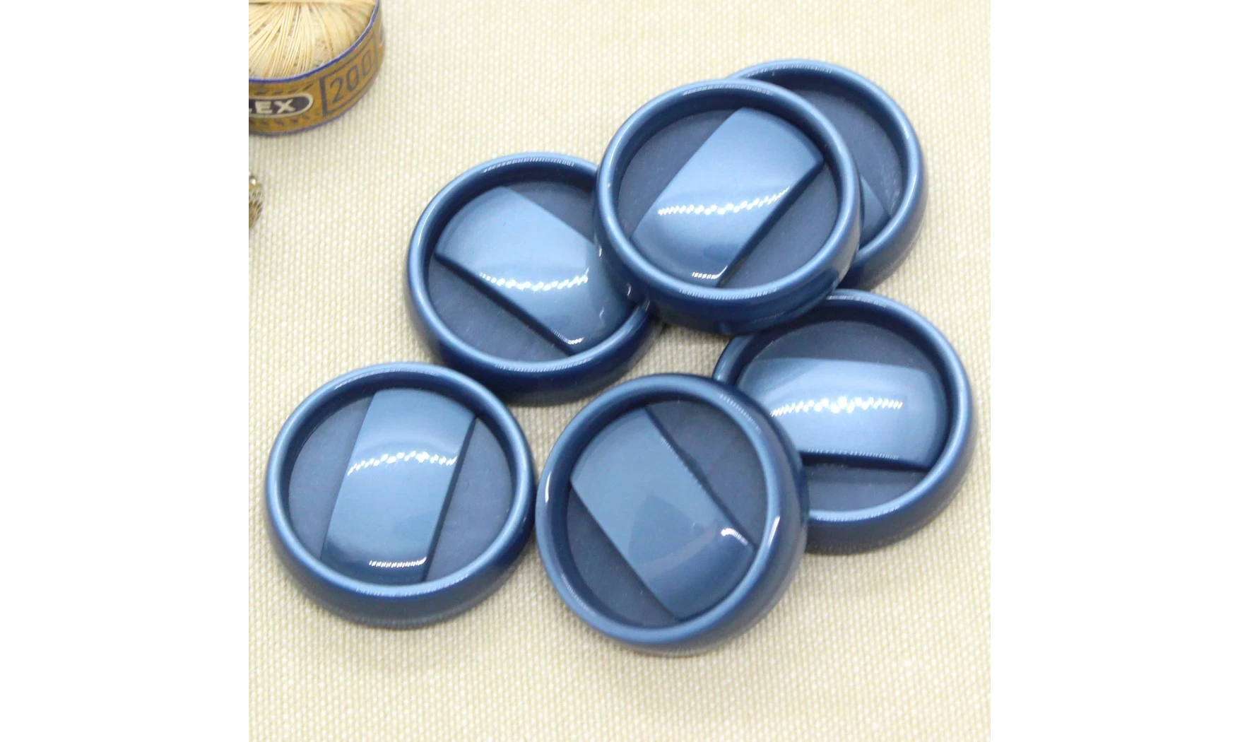 Boutons VINTAGE / 31,5MM / Bleu