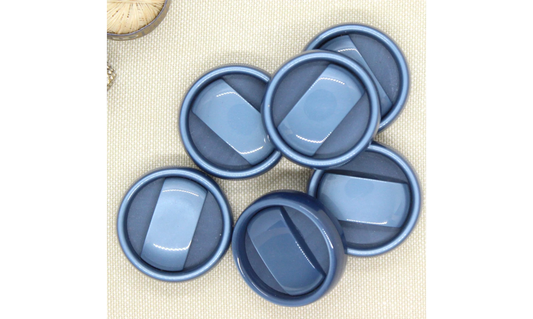 Boutons VINTAGE / 31,5MM / Bleu