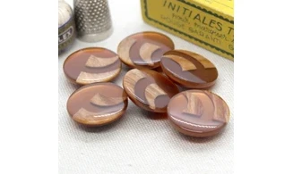 6 Boutons / 23MM / Brun