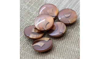 6 Boutons / 23MM / Brun