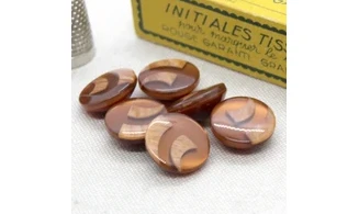 6 Boutons / 18MM / Brun