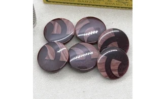 6 Boutons / 23MM / Brun Rougeâtre