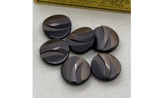 6 Boutons / 20MM / Marron ciselé