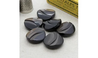 6 Boutons / 20MM / Marron ciselé