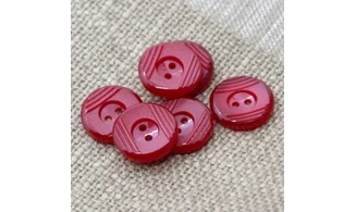 6 Boutons / 18MM / Rouge