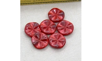 6 Boutons / 18MM / rouge