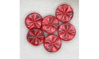 6 Boutons / 18MM / rouge