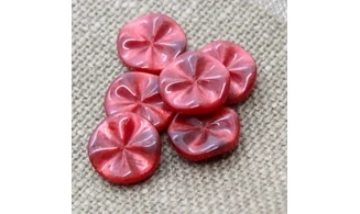 6 Boutons / 18MM / rouge
