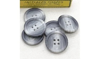 6 Boutons / 30MM / Gris