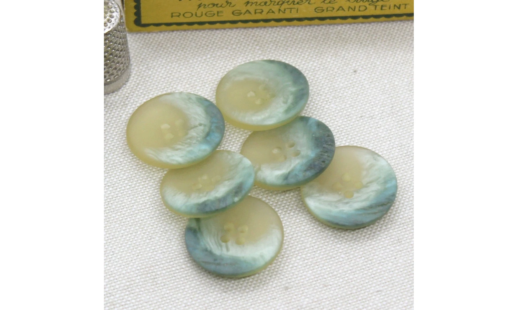 6 Boutons / 23MM / Vert