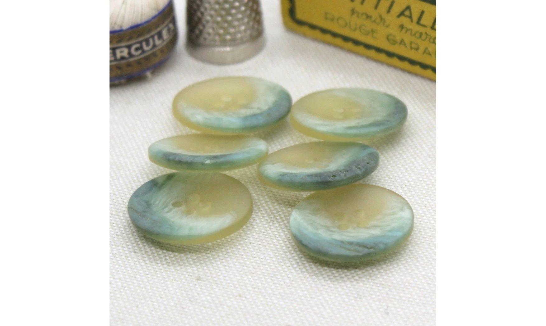 6 Boutons / 23MM / Vert