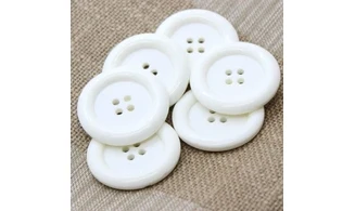 6 Boutons / 38MM / Blanc