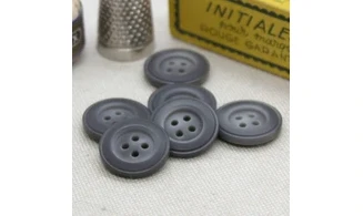 6 Boutons / 18MM / Gris