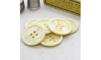 6 Boutons / 27MM / Ivoire