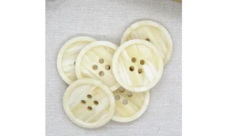 6 Boutons / 27MM / Ivoire