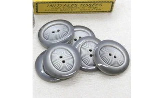 6 Boutons / 36MM / Gris