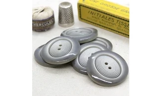 6 Boutons / 36MM / Gris