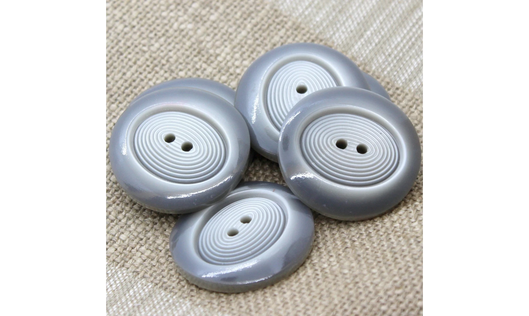 6 Boutons / 36MM / Gris
