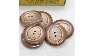 6 Boutons / 36MM / Marron