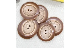 6 Boutons / 36MM / Marron